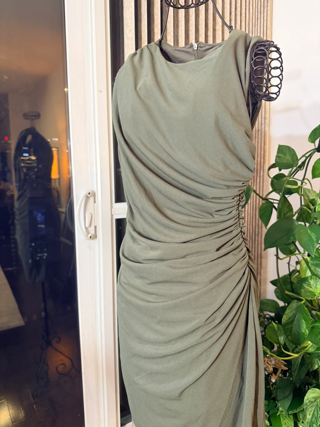 Zara Ruched Asymmetrical Dress - photo 3