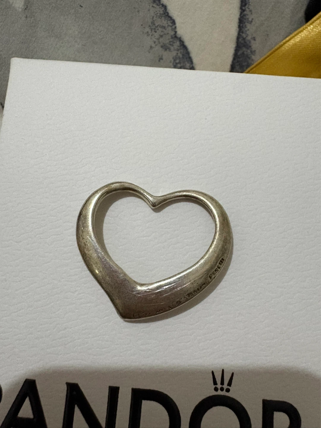 Tiffany & Co. Sterling Silver Open Heart Pendant