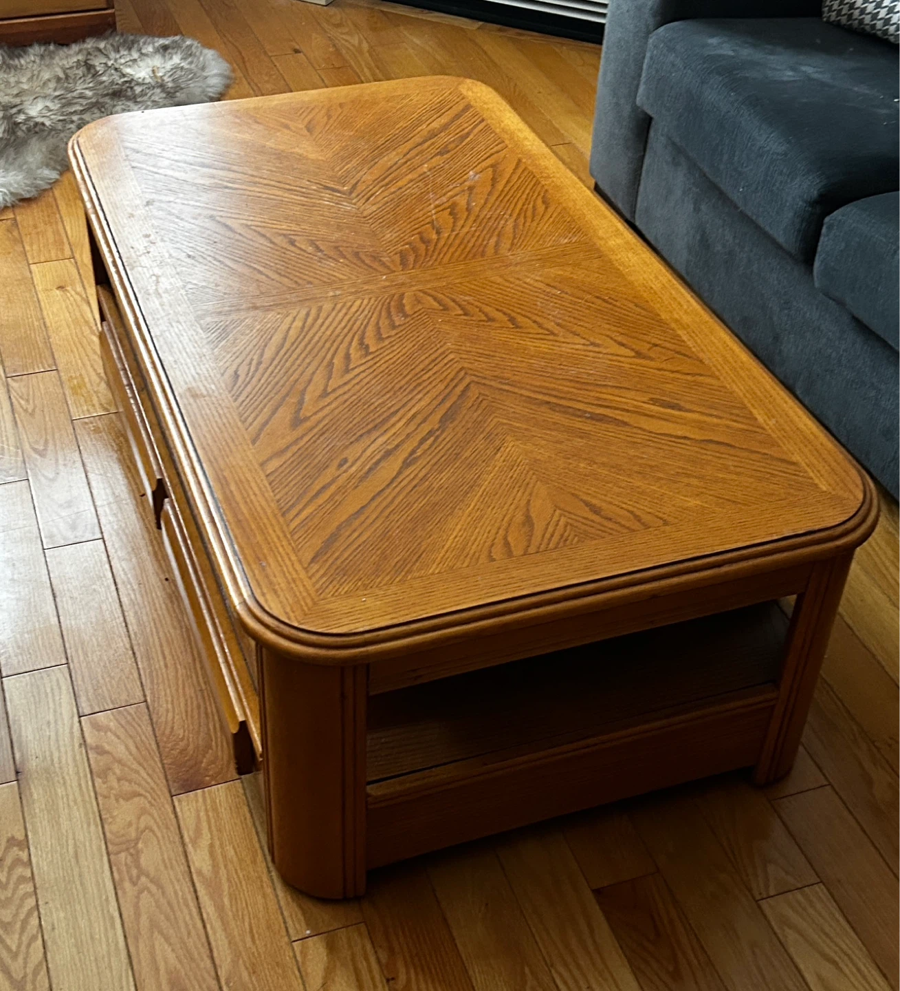 Wooden Coffee Table with Storage