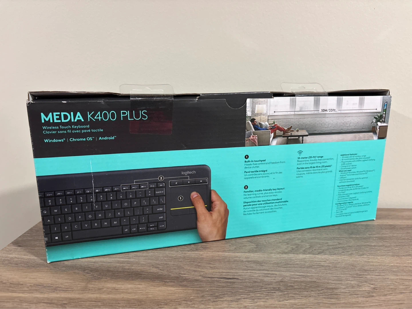 Logitech Media K400 Plus Wireless Touch Keyboard