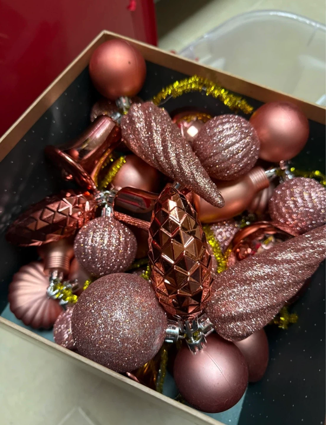 Rose Gold Christmas Ornaments Set - photo 2