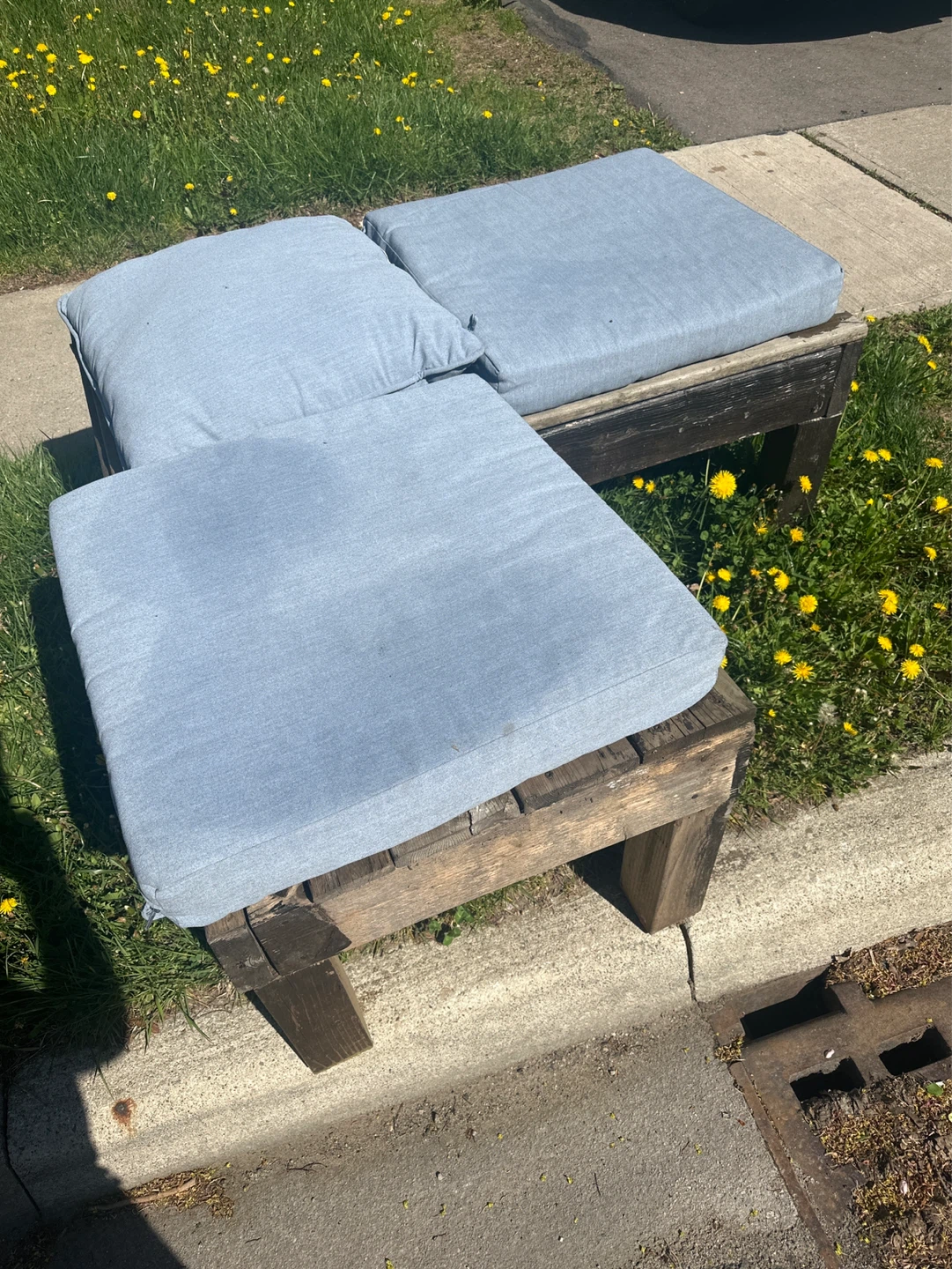Outdoor Bench with Cushions