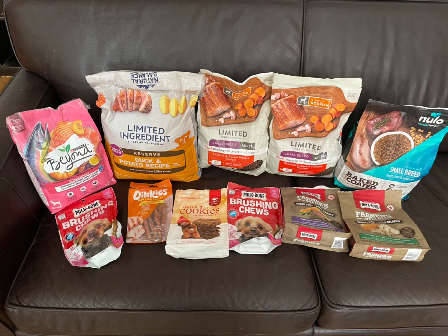 27.6lbs Dog Food & Treats Lot