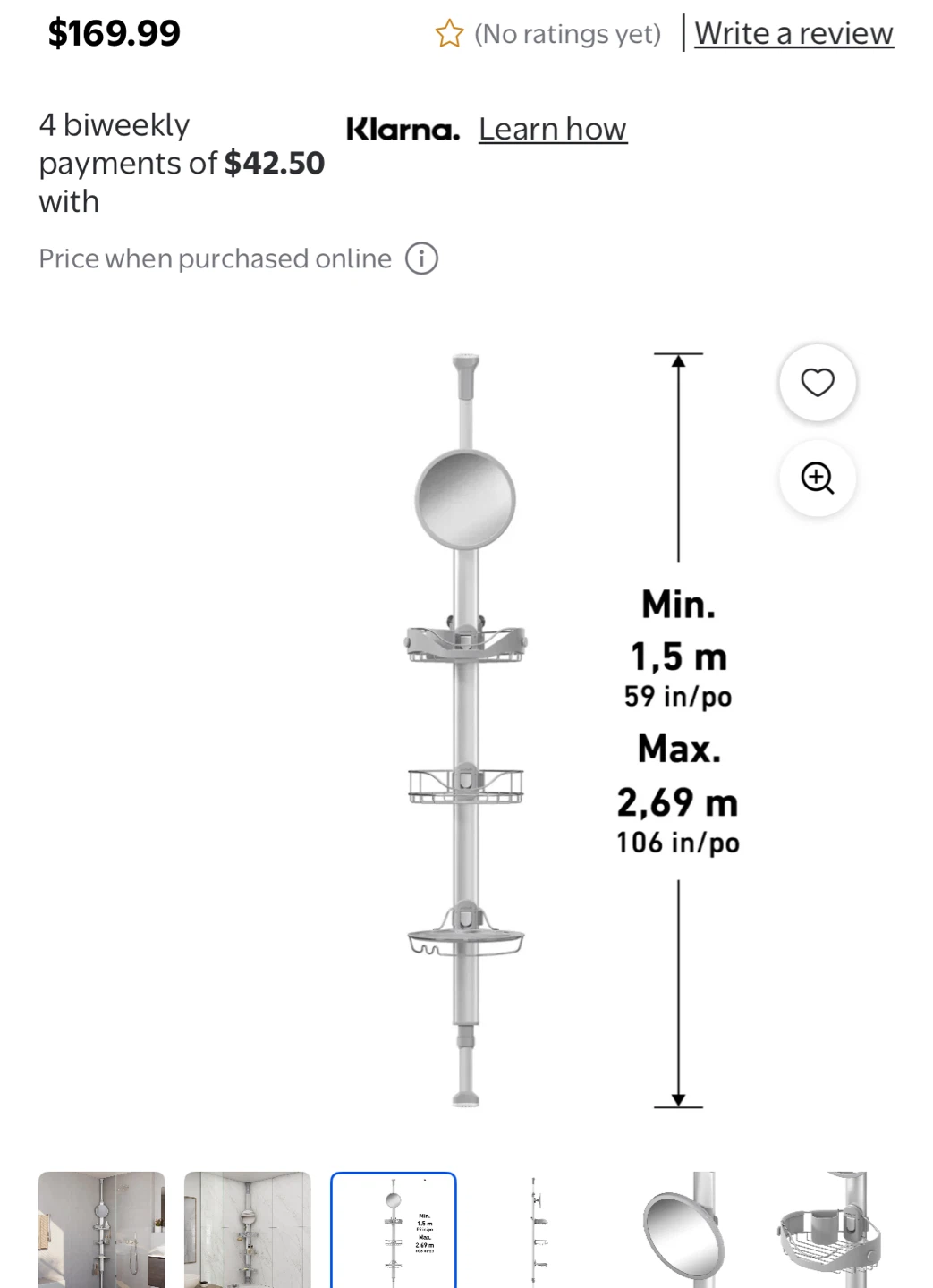Artika Amira Standing Shower Caddy - photo 5