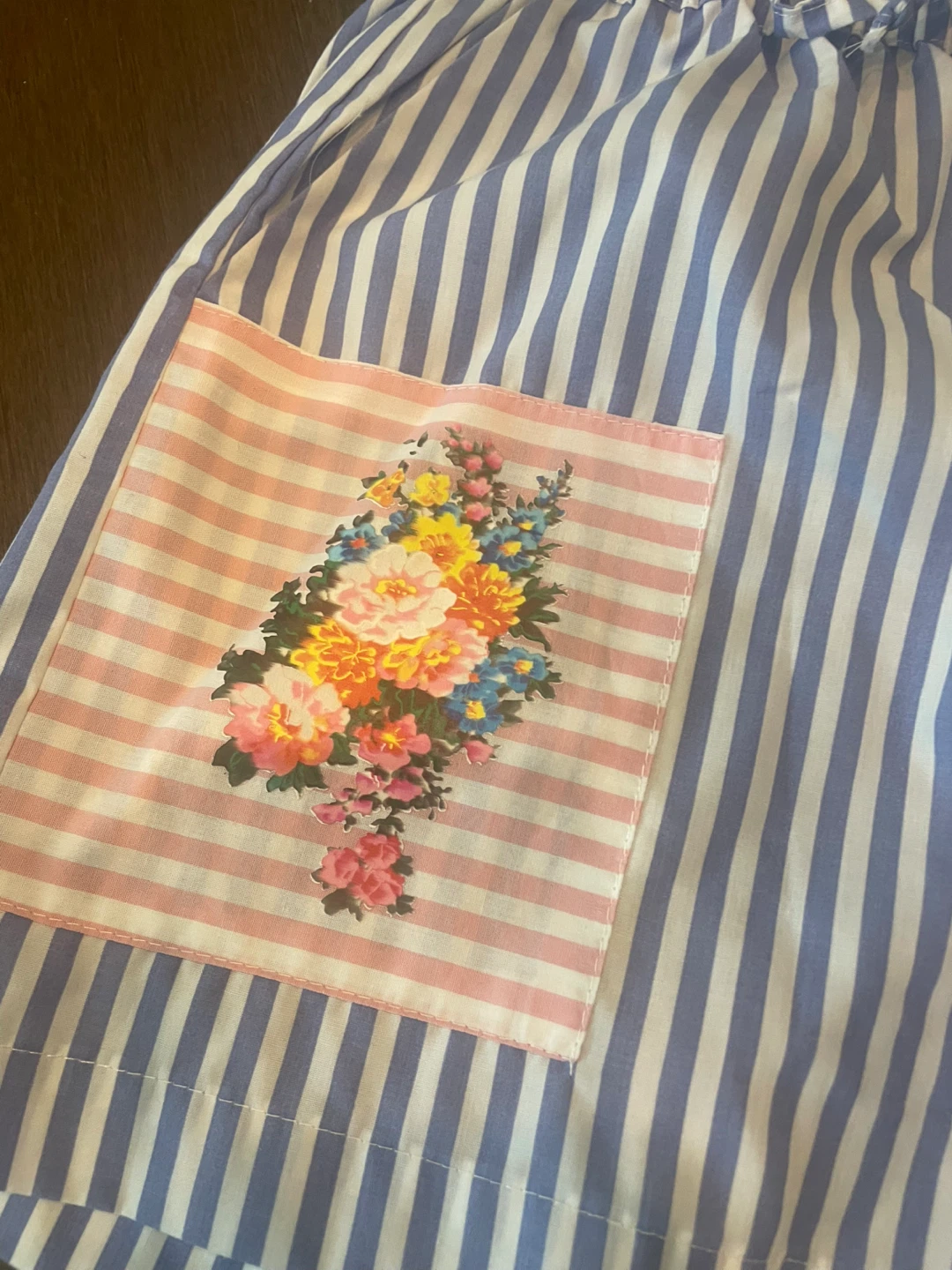 MSGM Kids Striped Shorts with Floral Pocket - photo 2