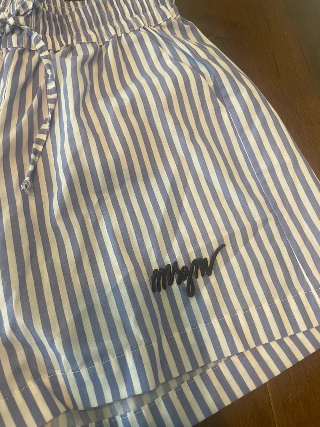 MSGM Kids Striped Shorts with Floral Pocket - photo 3
