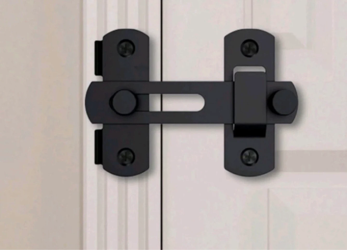 Black Metal Sliding Door Latch NEW