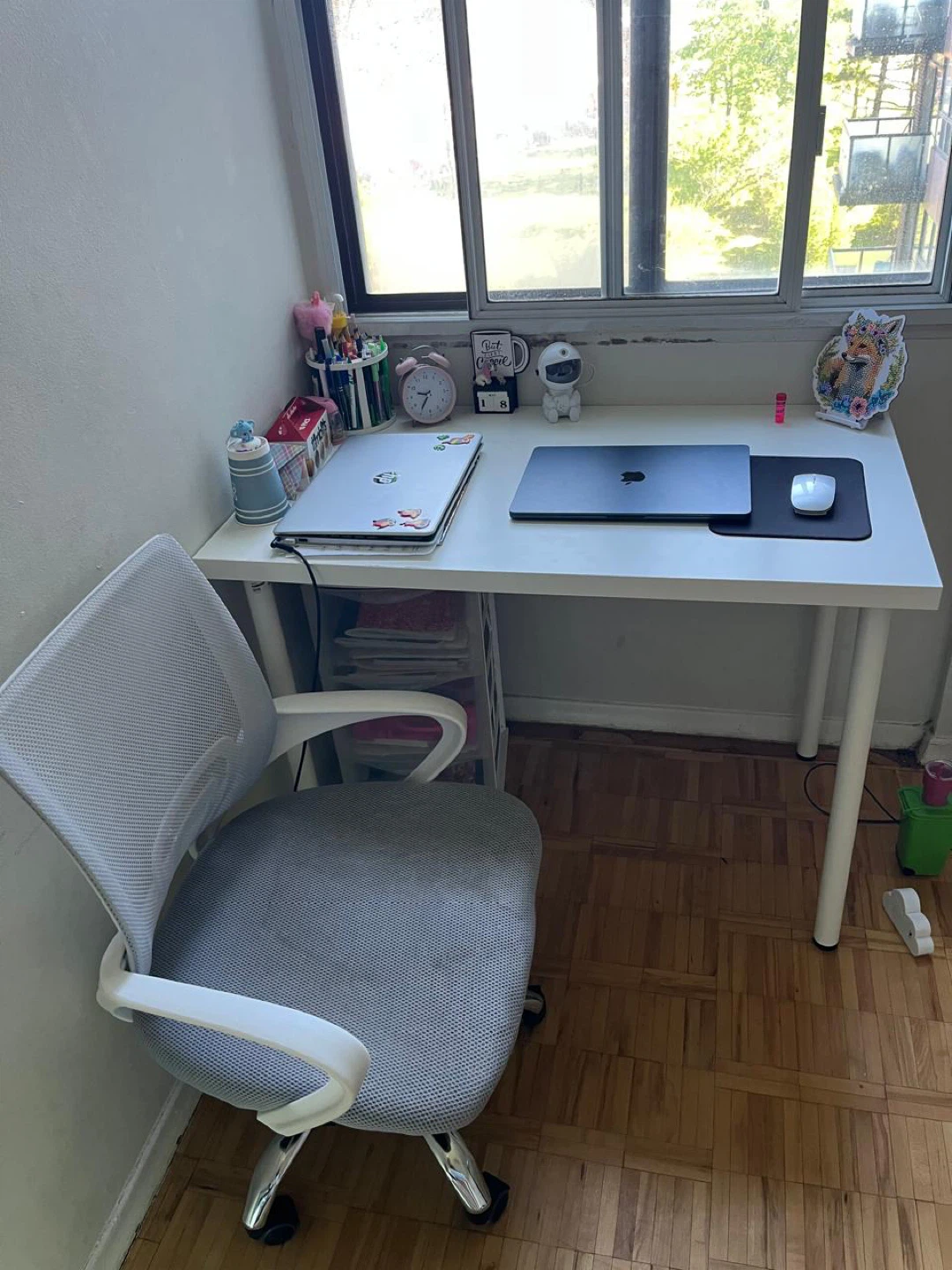 IKEA office desk and chair