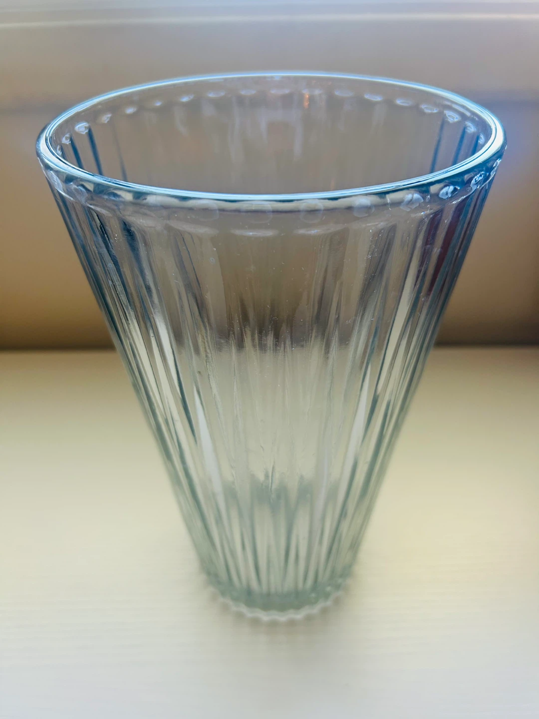 Clear Fluted Glass Vase - photo 3