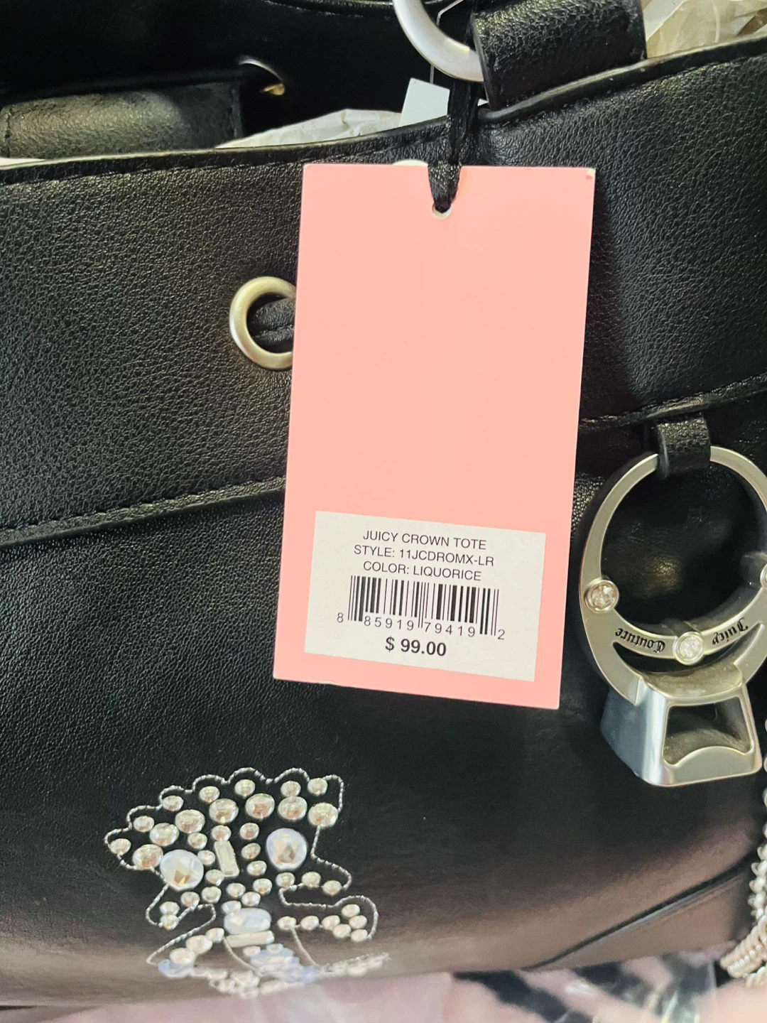 Viral Limited Edition Juicy Couture Crown Tote Bag - Black - photo 3