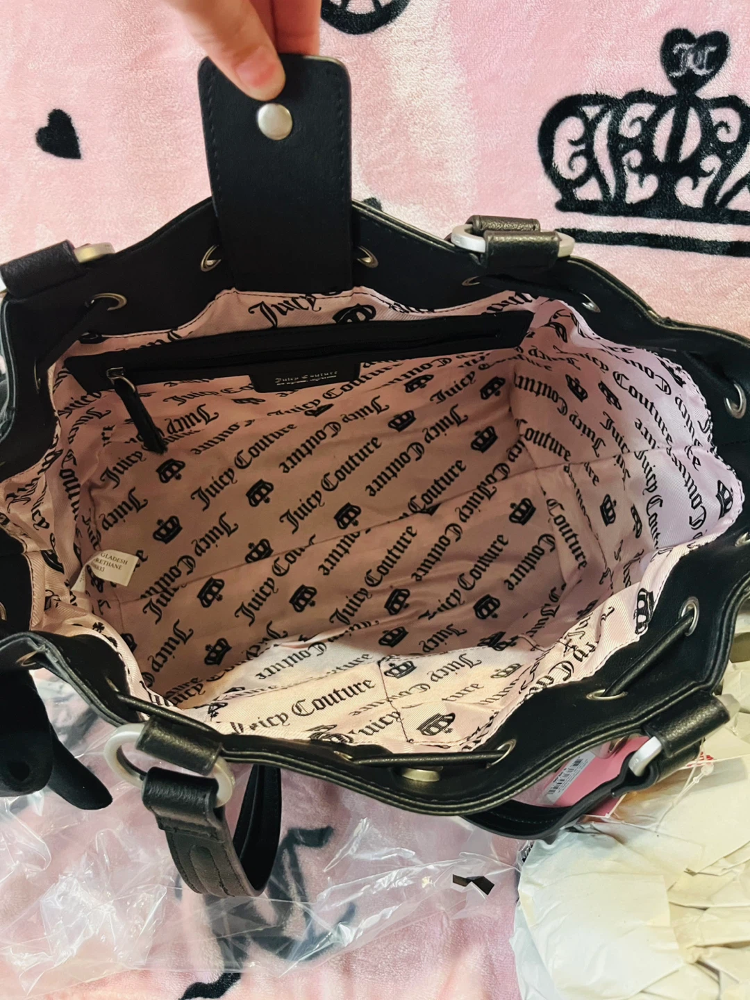 Viral Limited Edition Juicy Couture Crown Tote Bag - Black - photo 4
