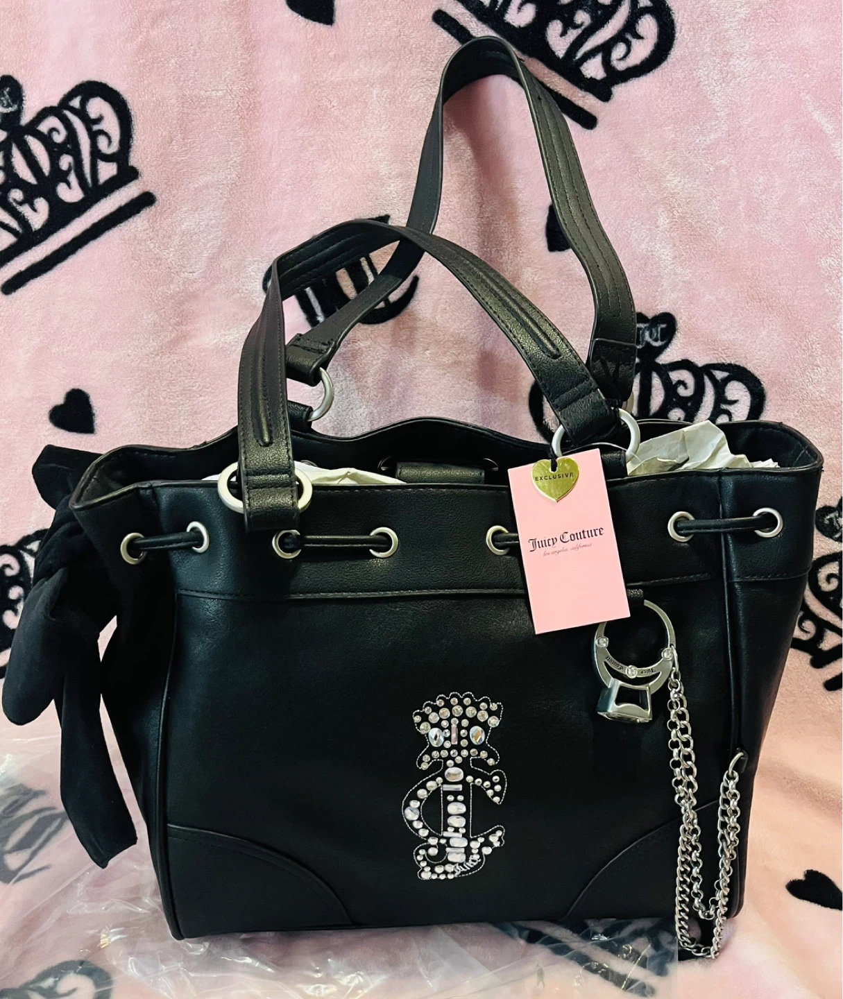 Viral Limited Edition Juicy Couture Crown Tote Bag - Black