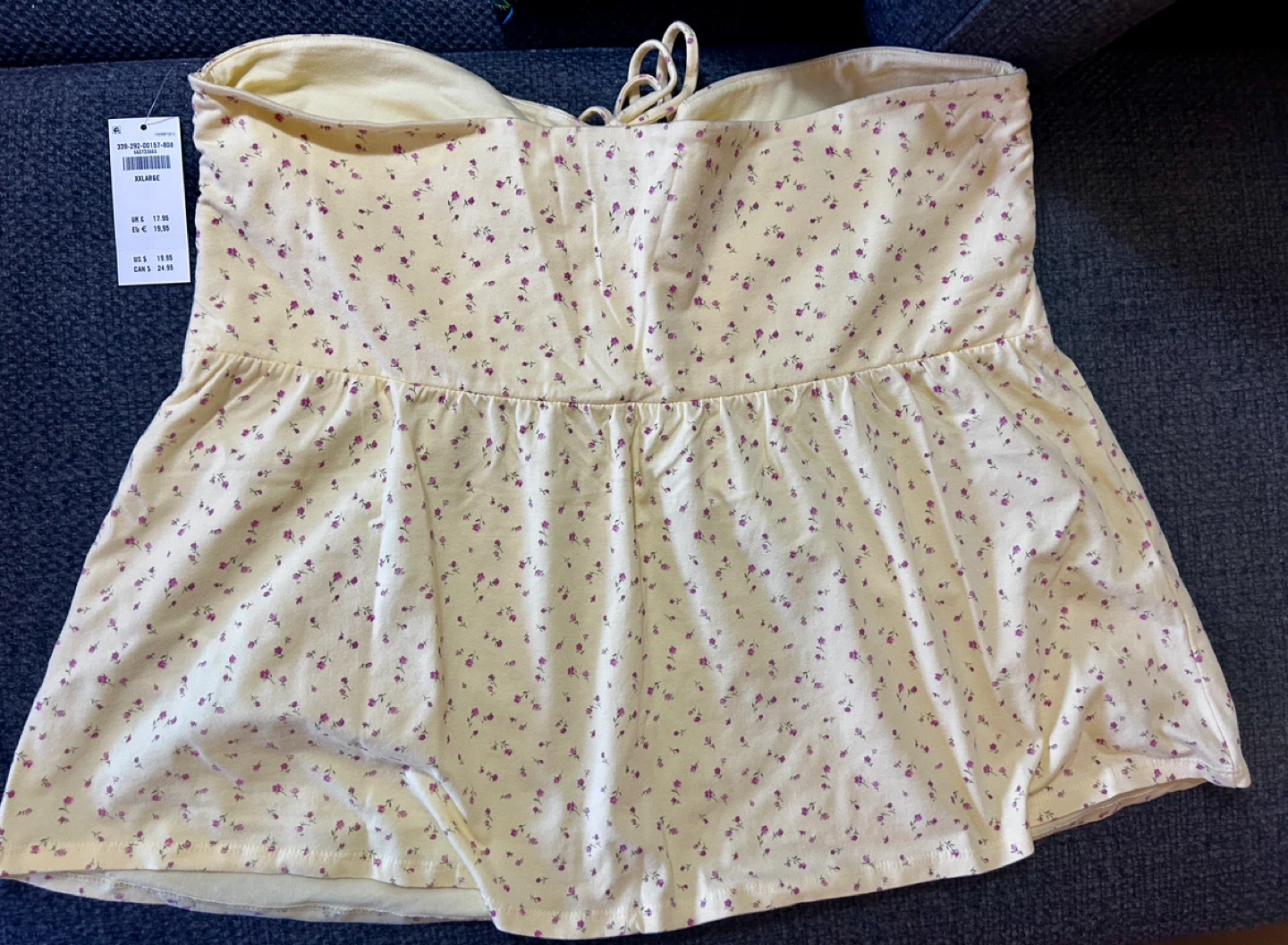 Hollister Strapless Cinched Babydoll Top XXL - photo 2