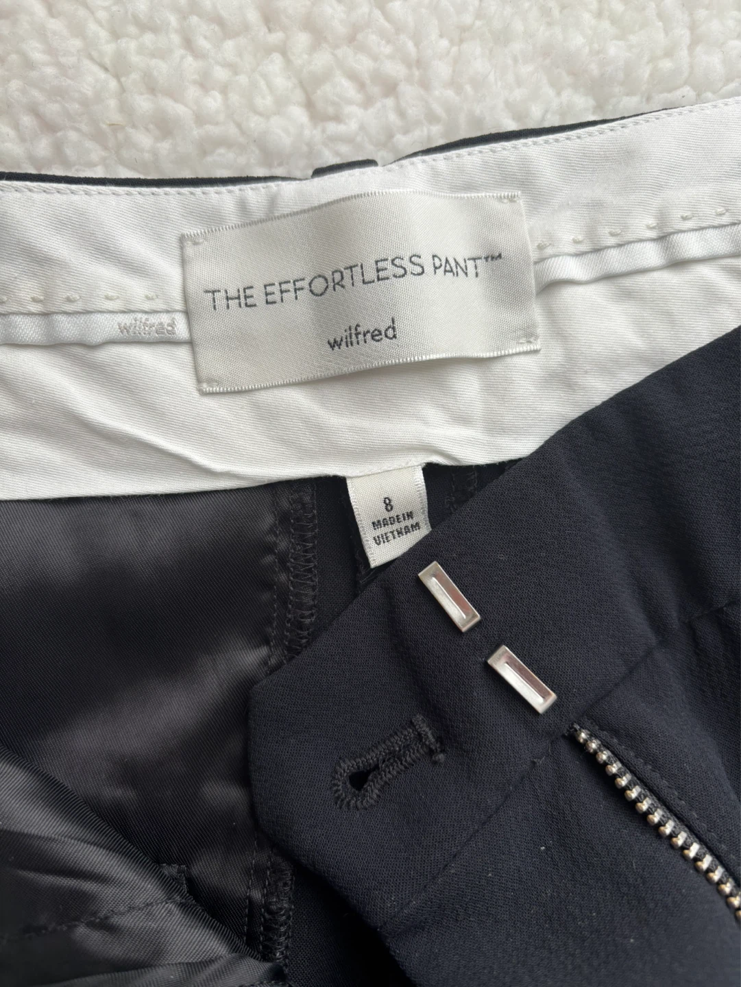 Wilfred "The Effortless Pant" Black Wide Leg Trousers Size 8 - photo 3