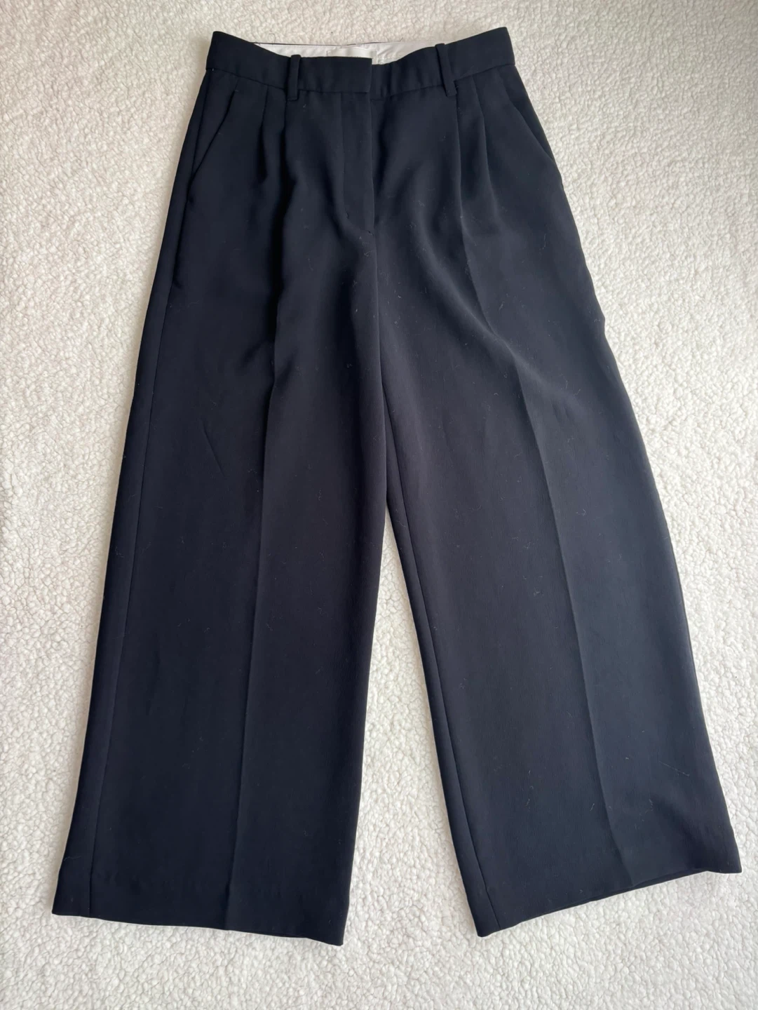 Wilfred "The Effortless Pant" Black Wide Leg Trousers Size 8