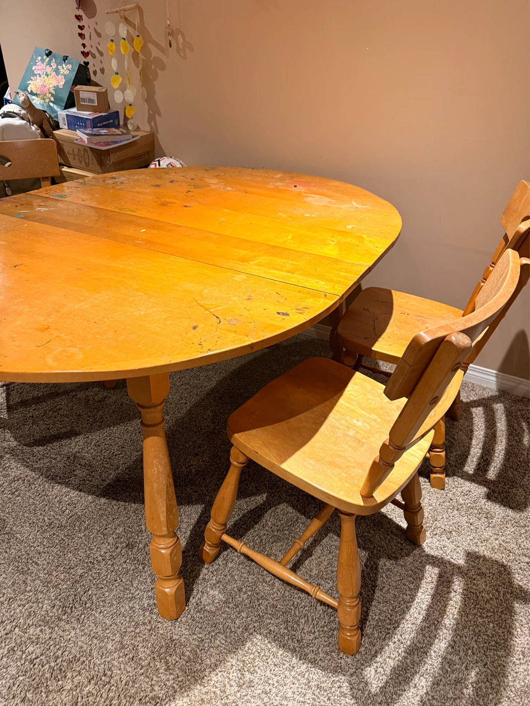 Wooden Dining Table and Chairs Set - photo 2