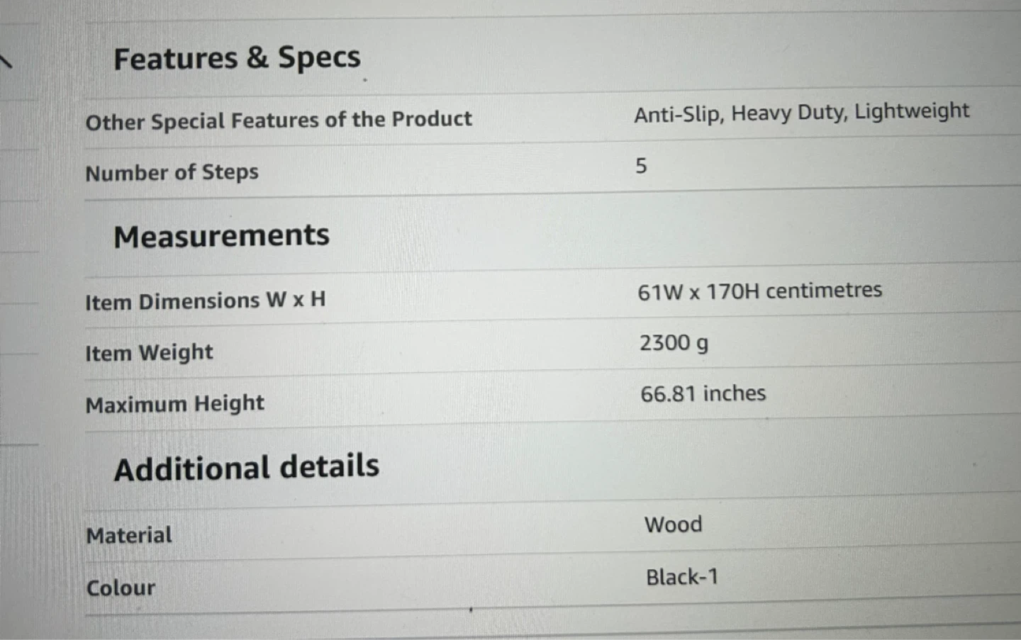 Black Wooden Ladder Shelf - photo 3