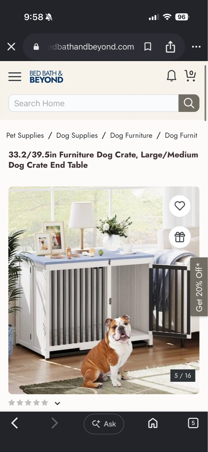 Furniture Dog Crate End Table - photo 4
