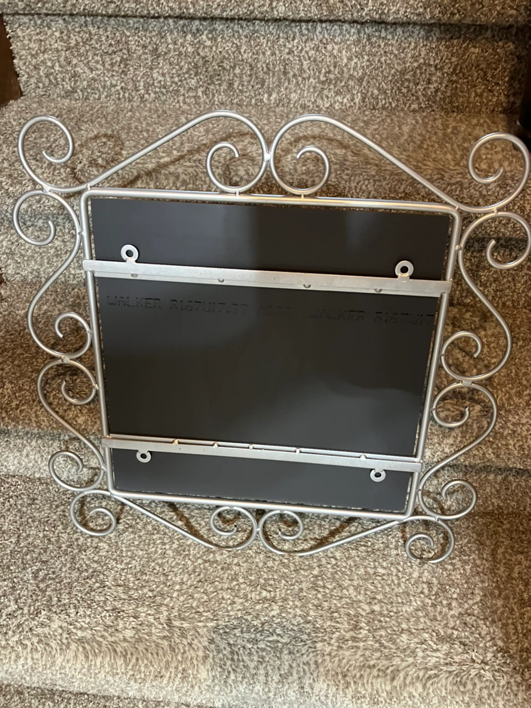 Decorative Silver Wall Mirror with Ornate Frame - photo 2