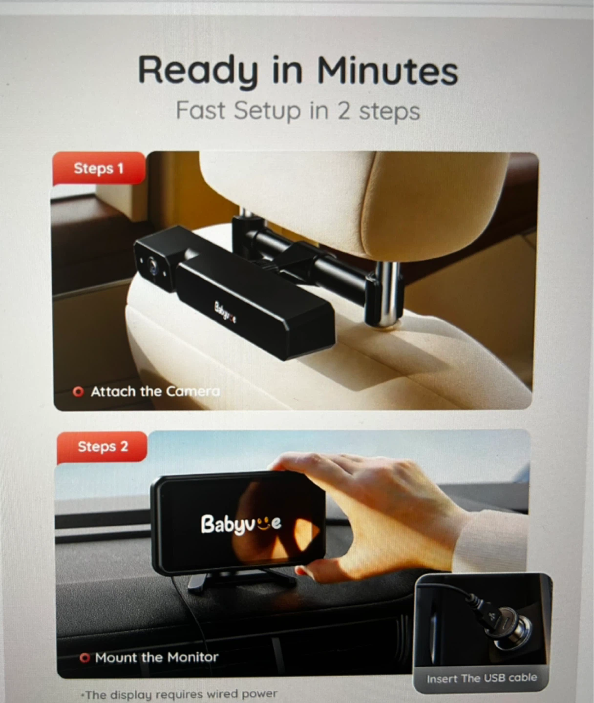 BabyvUe Wireless Baby Car Camera Monitor - photo 5