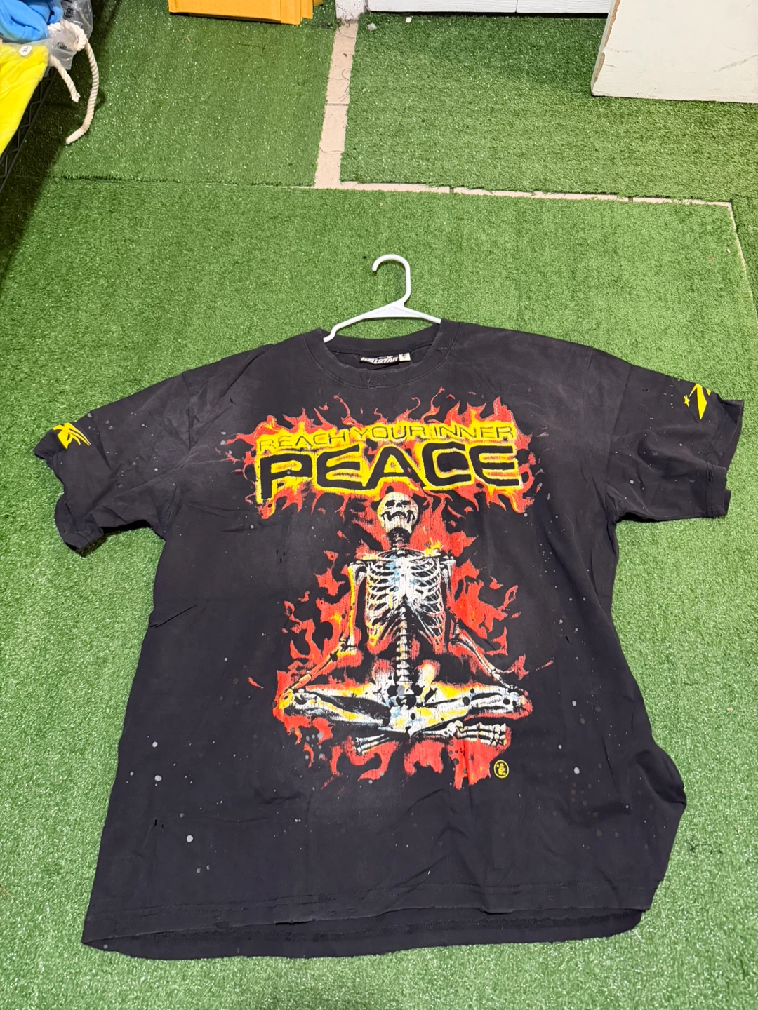 Hellstar "Reach Your Inner Peace" Skeleton T-Shirt XL