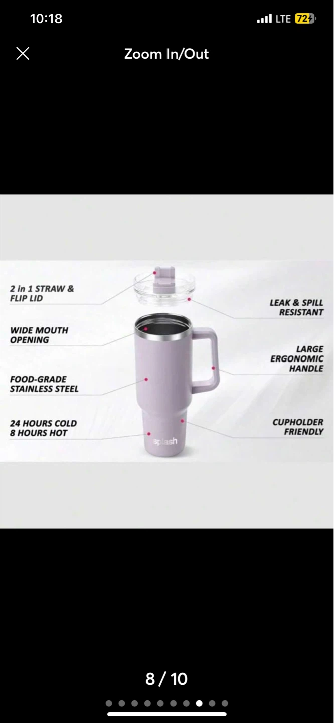 Splash 40 oz Tumbler with Handle and Straw - photo 3