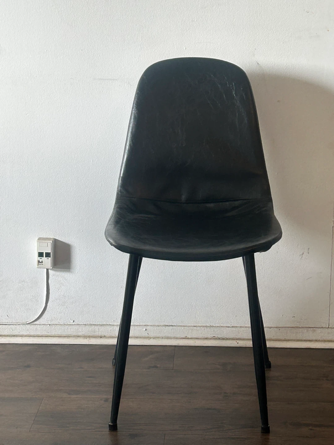 Black Faux Leather Dining Chair - photo 2