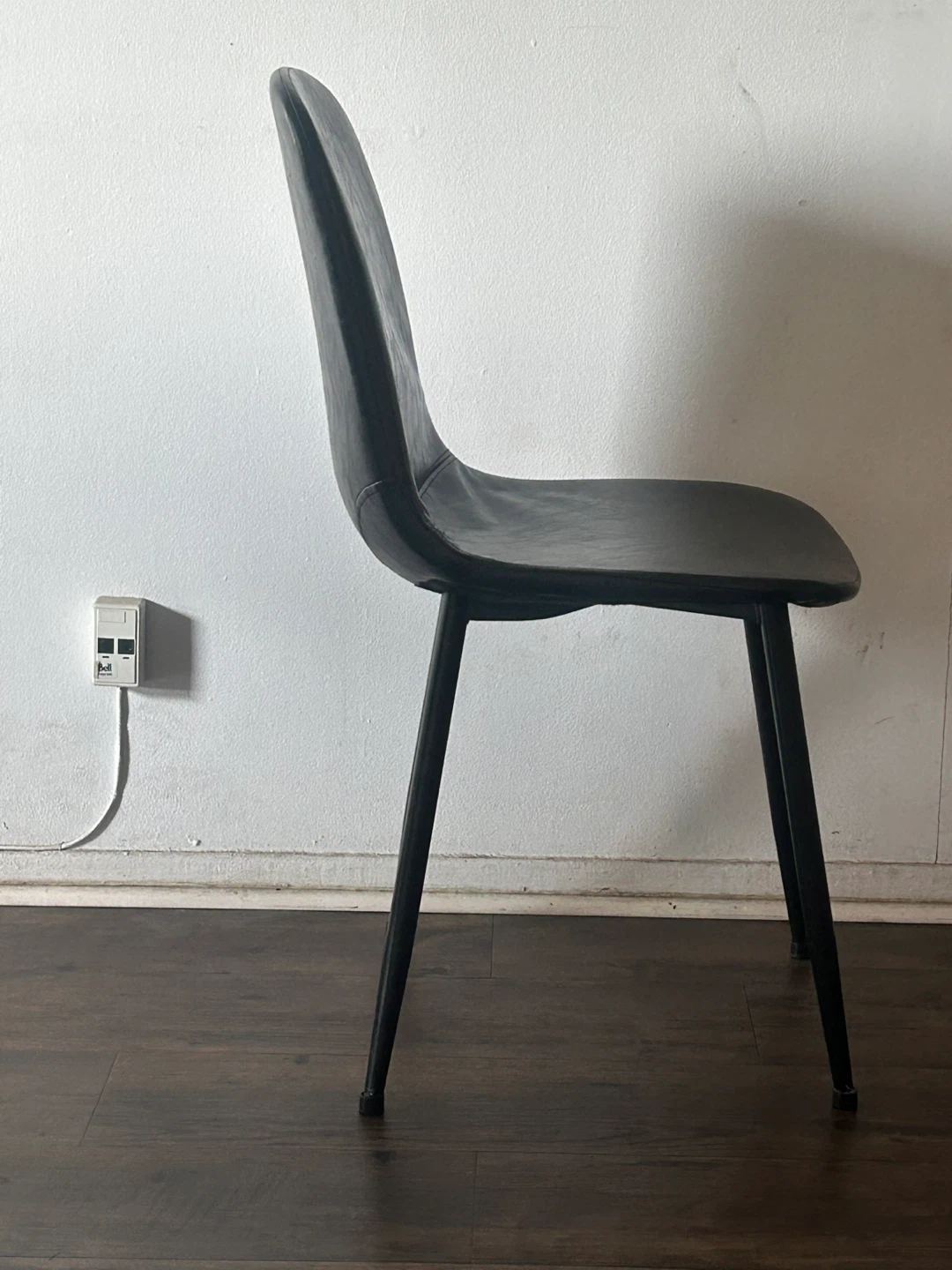 Black Faux Leather Dining Chair