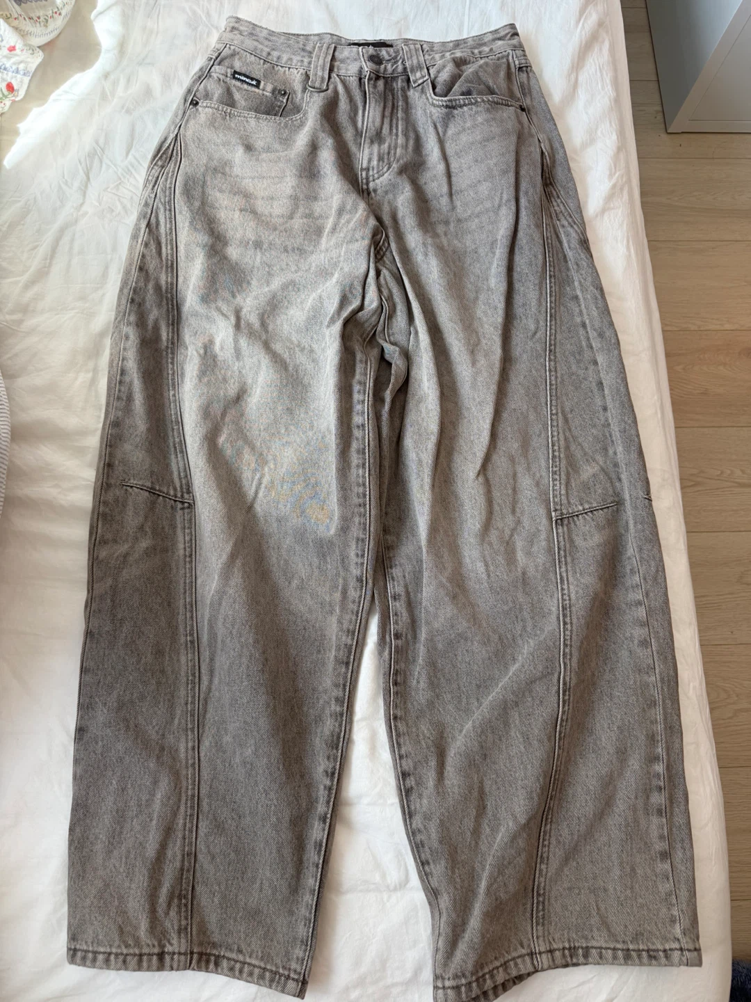 Minga London Grey Wash Wide Leg Jeans - photo 3