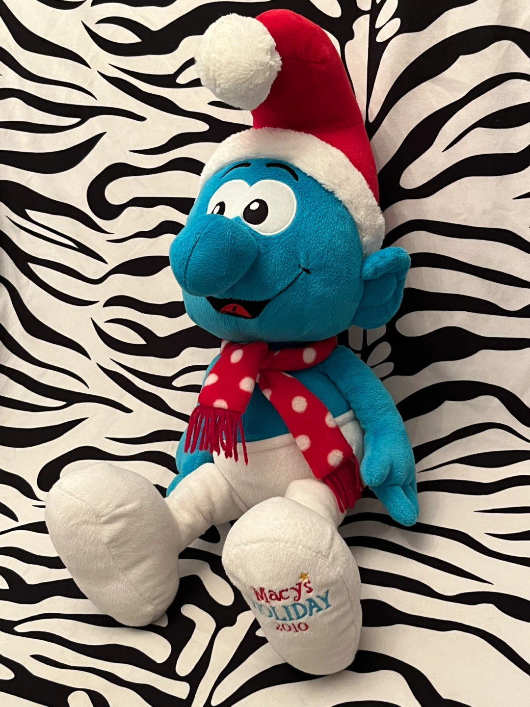Macys 2010 Holiday Christmas Large Smurf 22" Soft Plush ❤️ - photo 3