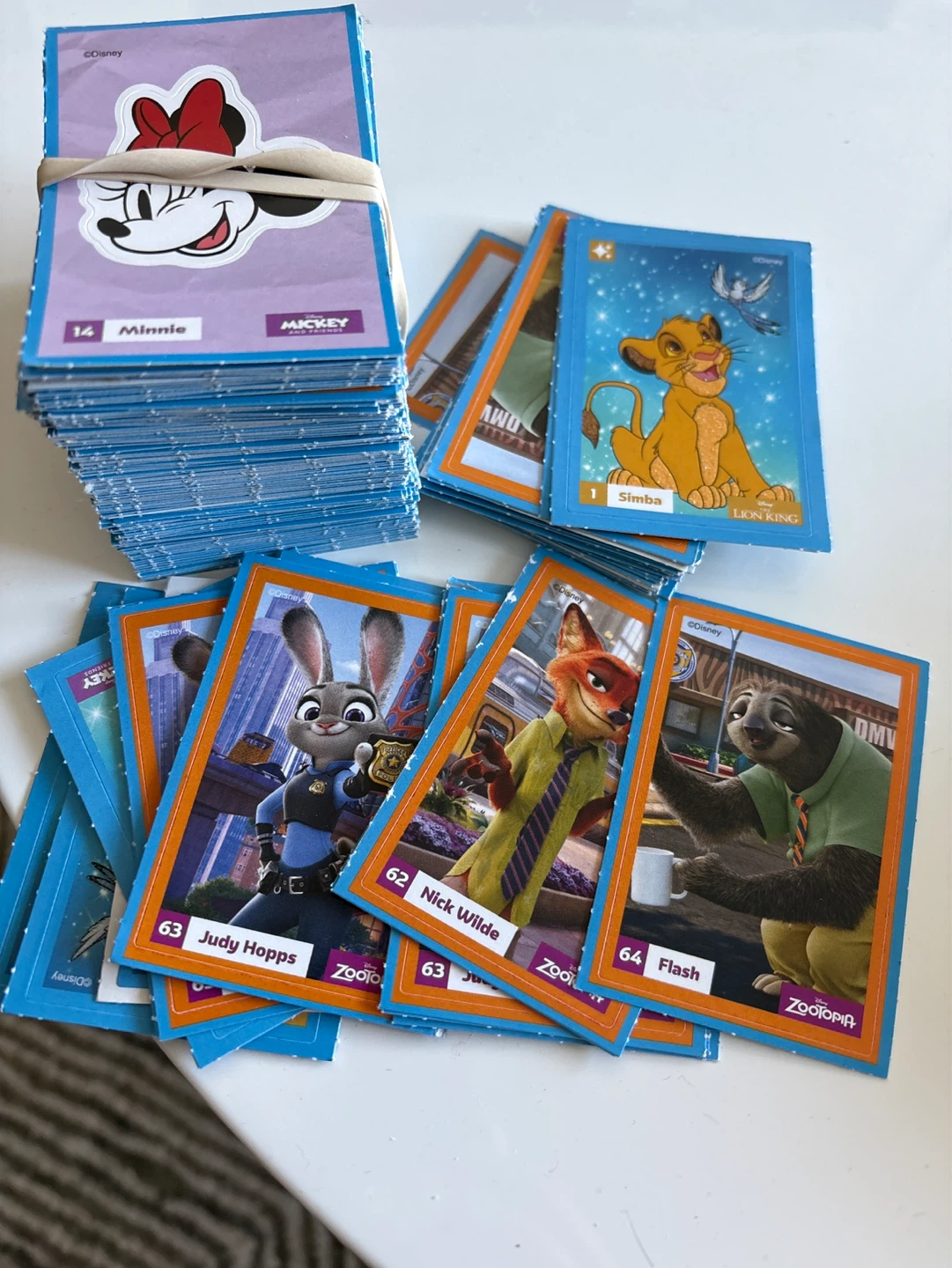 Disney Character Trading Cards - Minnie, Simba, Zootopia