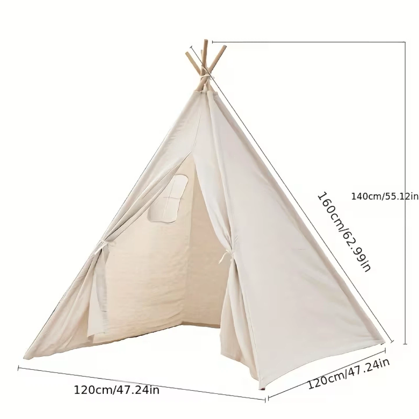 White Cotton Teepee Tent - photo 5