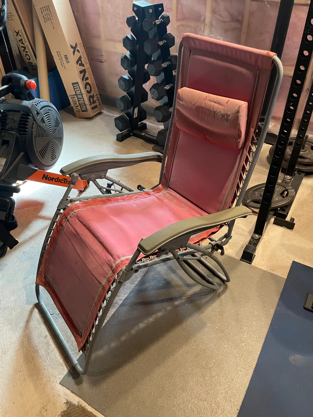 Pink Zero Gravity Chair with Pillow