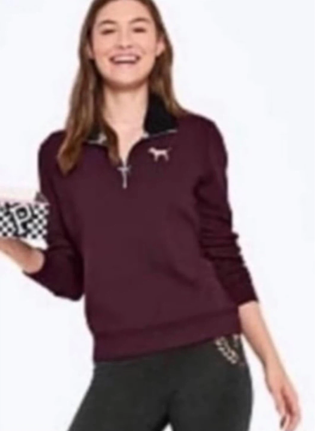 Victoria's Secret Vintage Quarter Zip Pullover