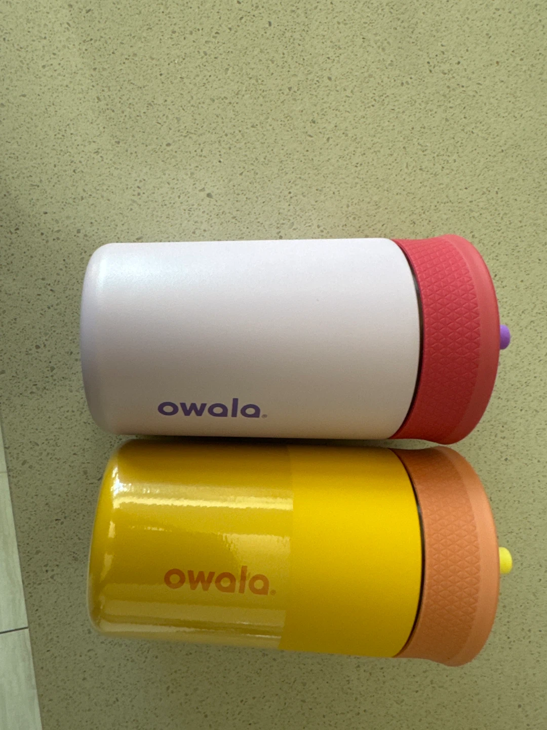 Owala Water Bottles - White and Yellow