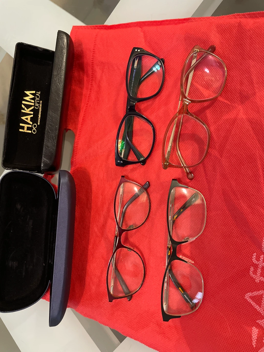Optical Eyeglasses with Cases
