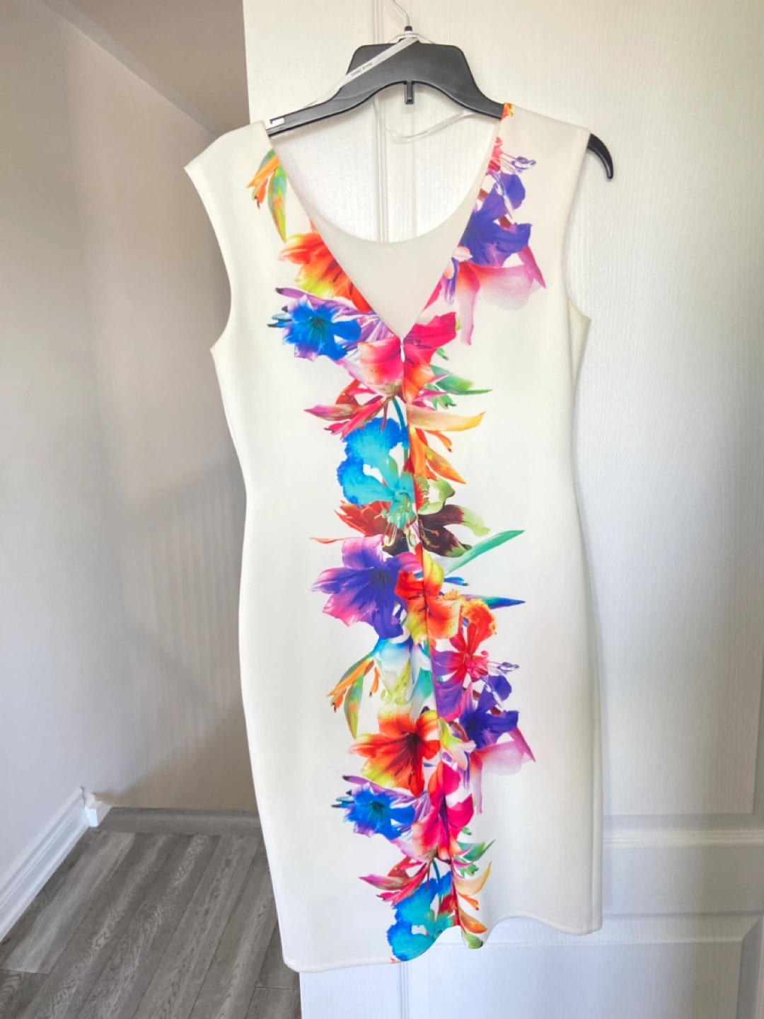 Frank Lyman Design Women's White Floral Cap Sleeve Dress Size 8 - photo 2