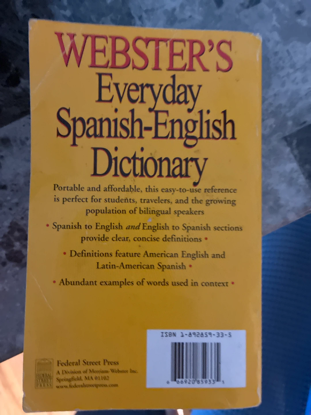 Webster's Everyday Spanish-English Dictionary - photo 2