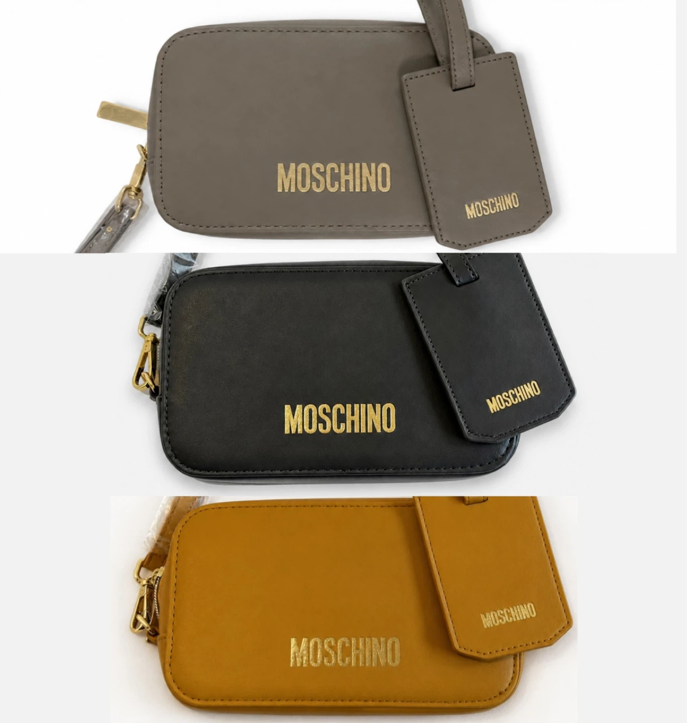 Moschino x China Airlines travel set (pouch + luggage tag, new)