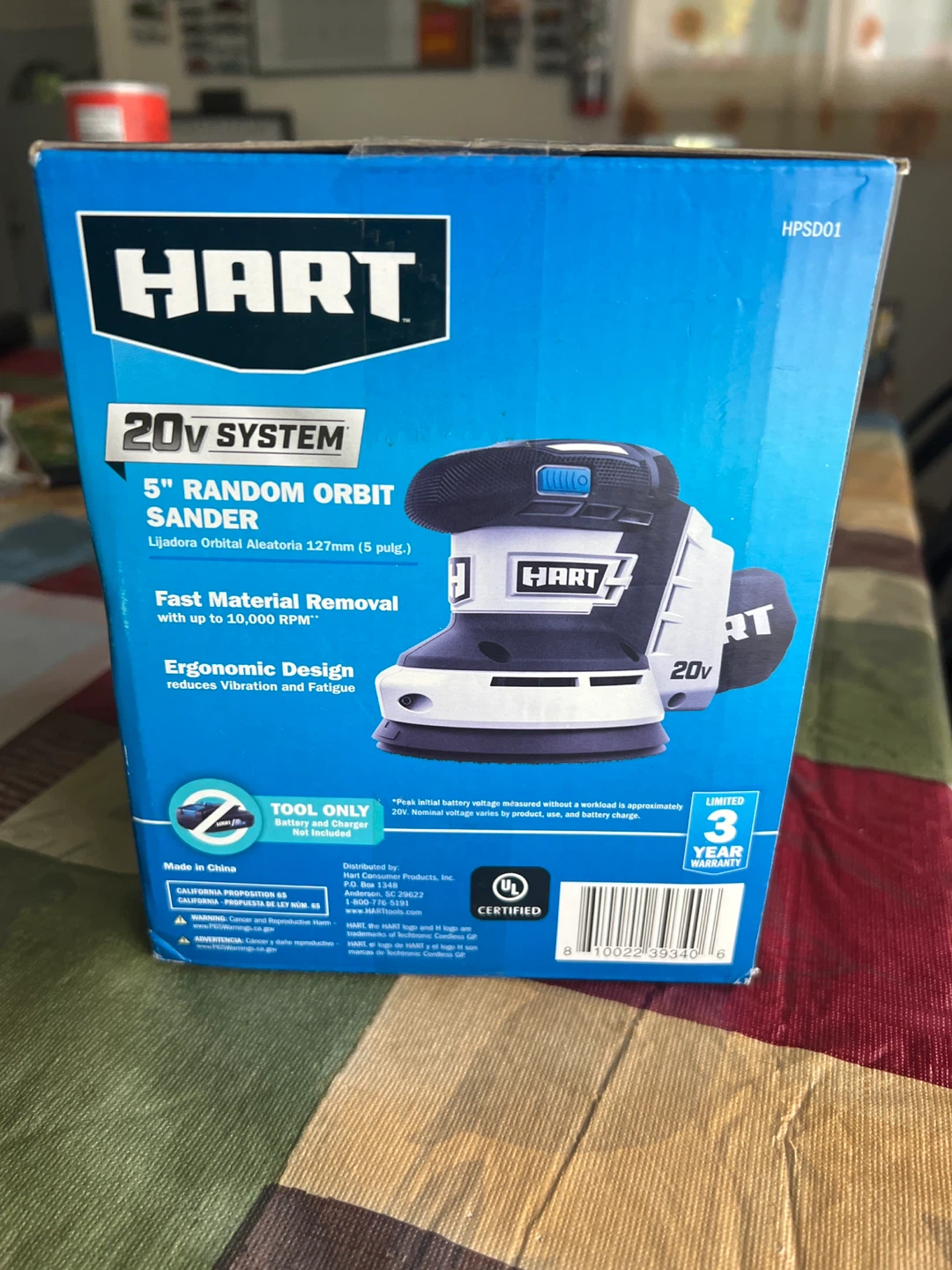 HART 20V System 5" Random Orbit Sander (Tool Only) - photo 2