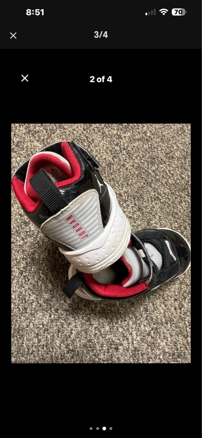 Jordan Toddler Shoes Black Red White - photo 2
