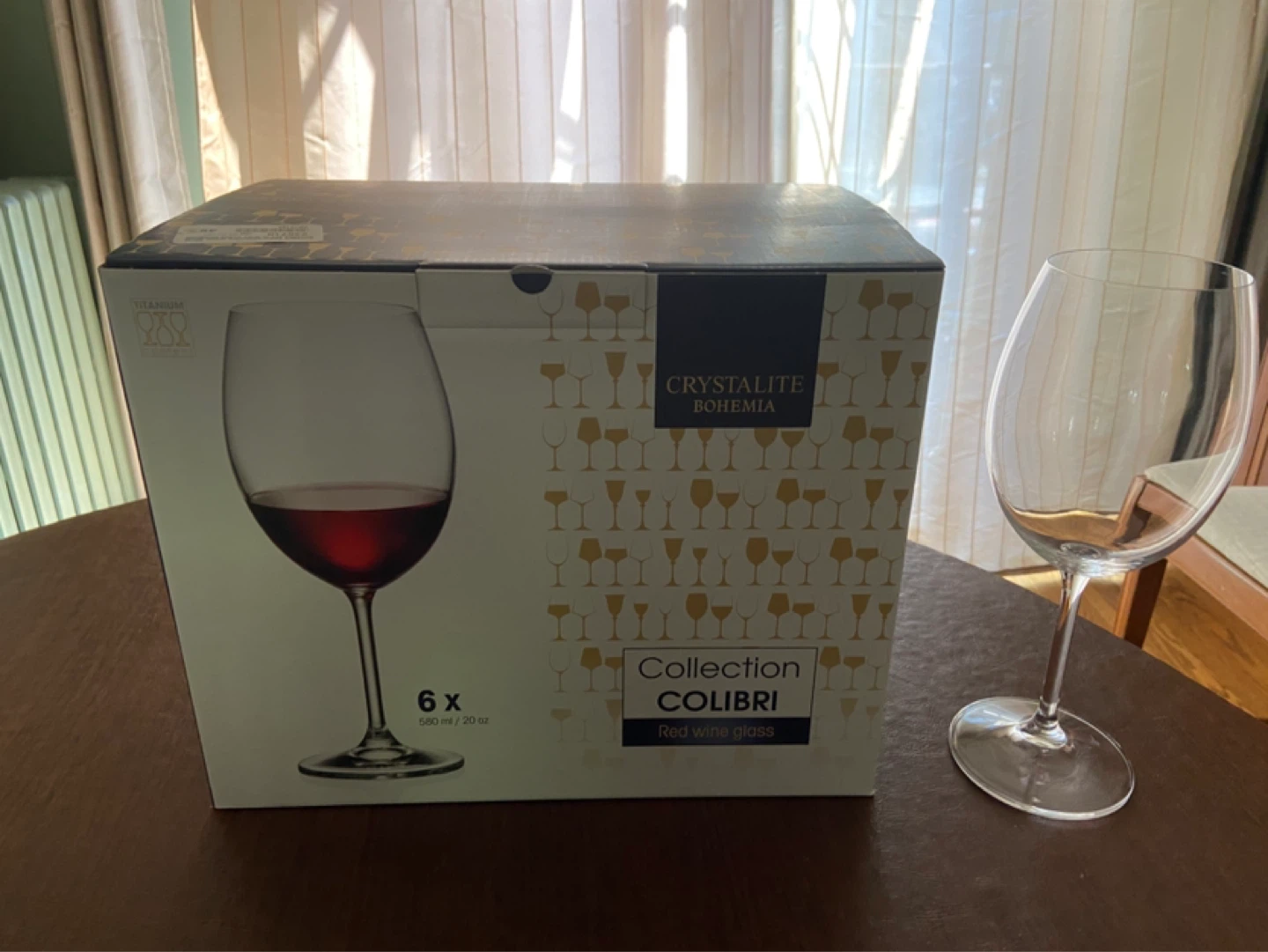 Crystalite Bohemia Colibri Red Wine Glasses (6x 580ml)