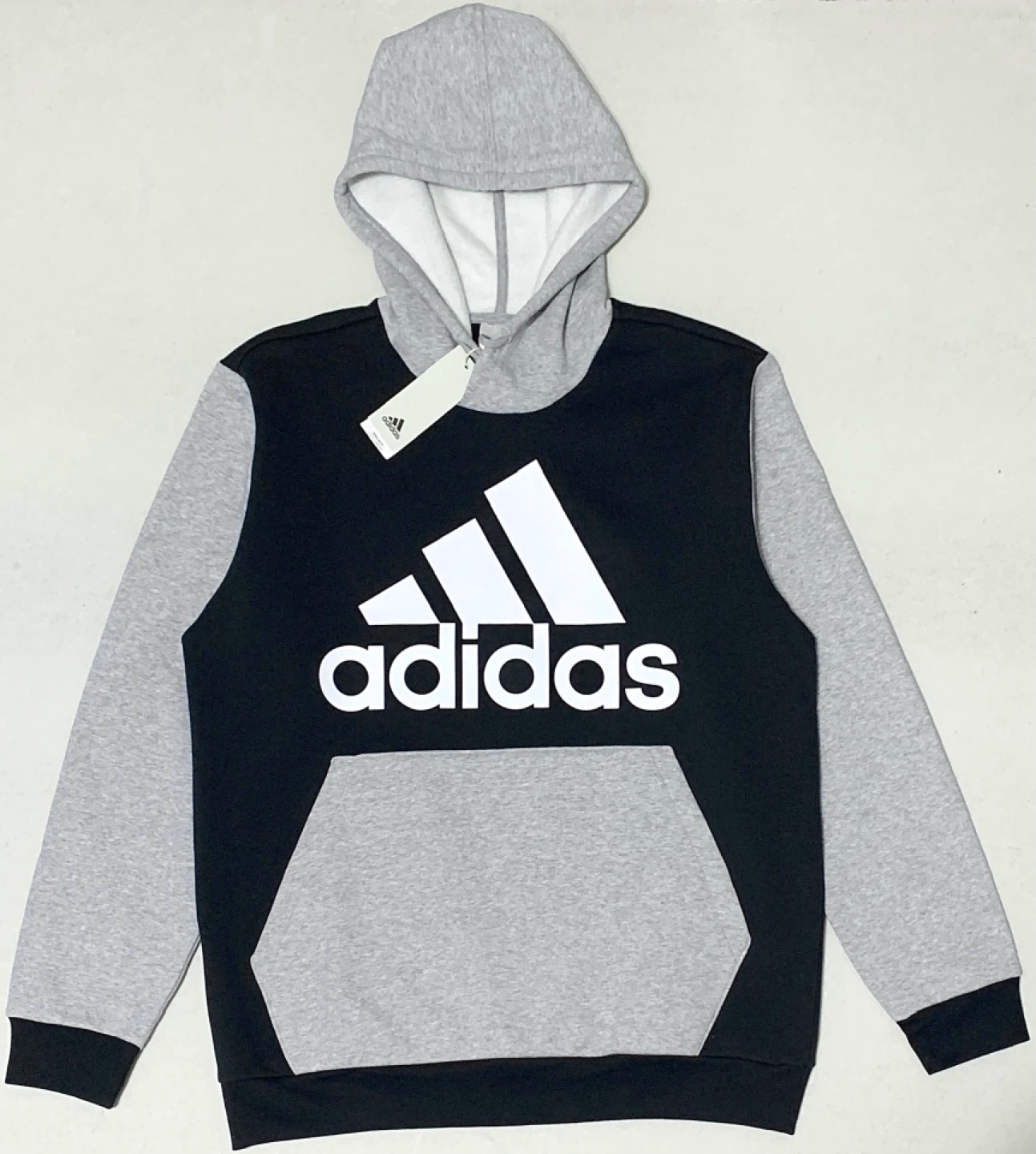 Adidas Fleece Hoodie Mens Raglan Sleeve Hooded Sweatshirt NEW