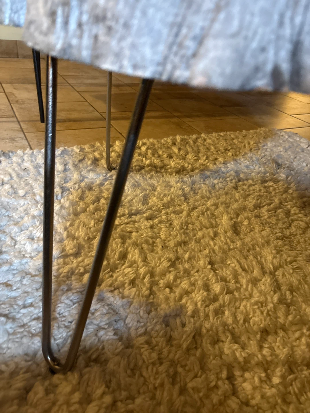 Tree Stump Side Table with Metal Legs - photo 2