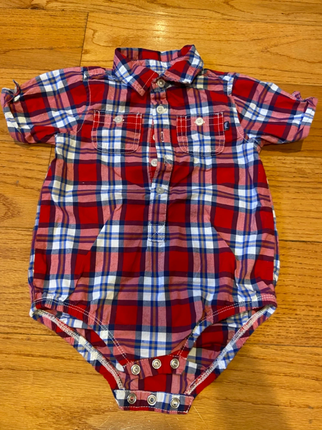 Baby OshKosh B'gosh Plaid Button-Up Bodysuit 18-24M