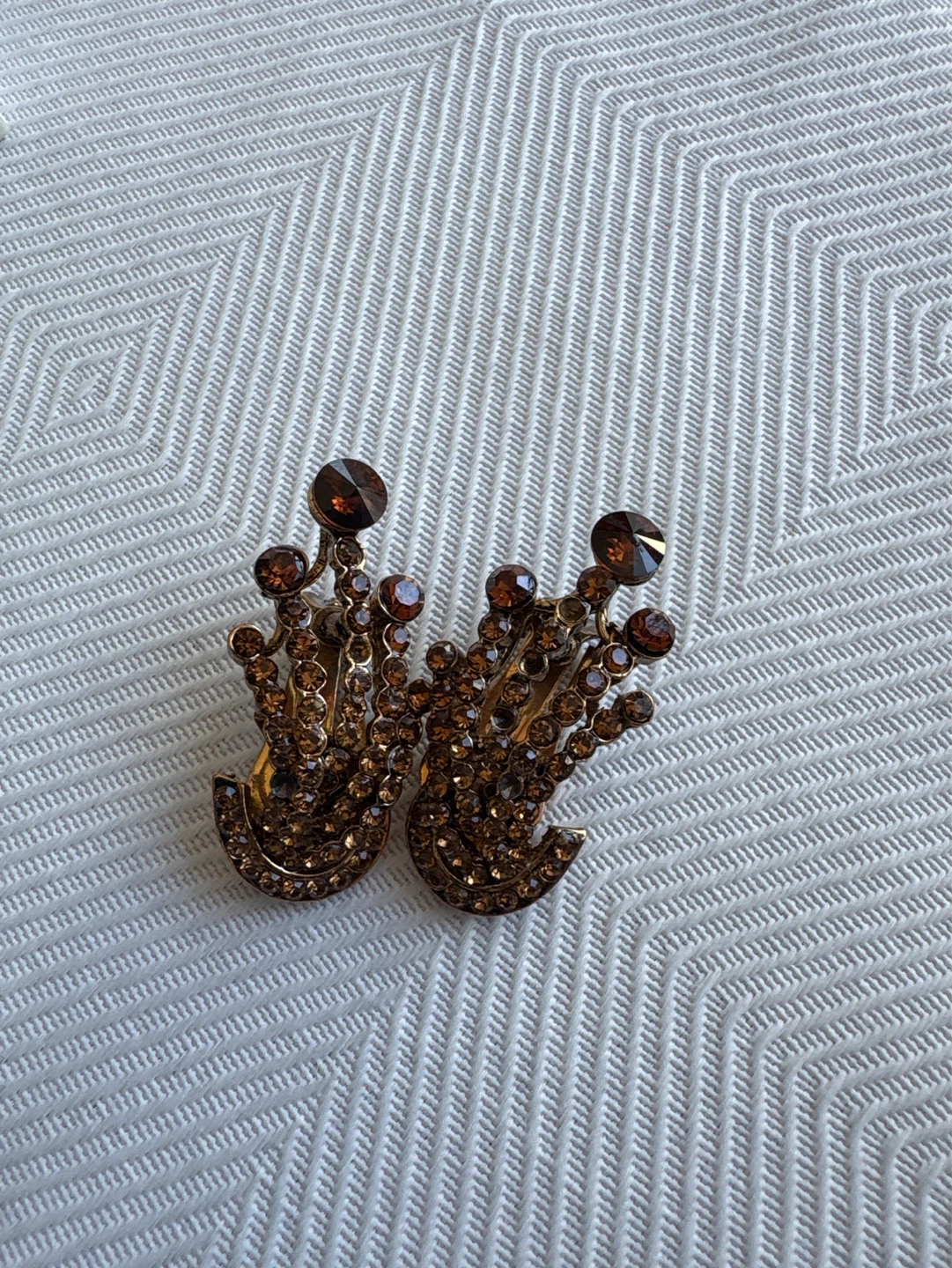 Vintage Copper Tone Bracelet and Clip-On Earrings Set - photo 3