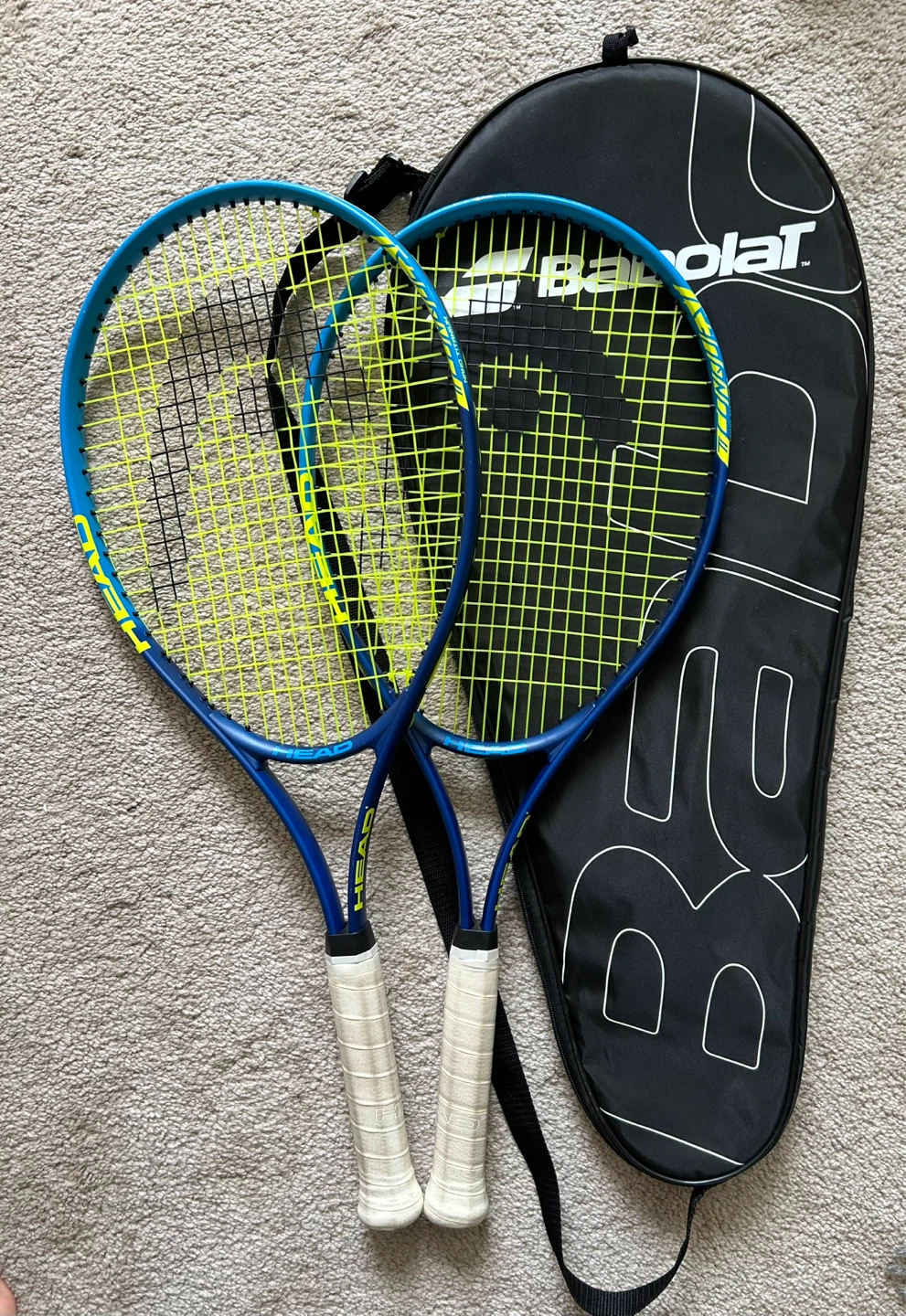2 Head Tennis Racquets with Babolat Bag