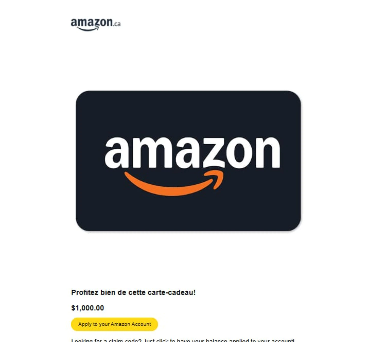 $1,000 Amazon Gift Card
