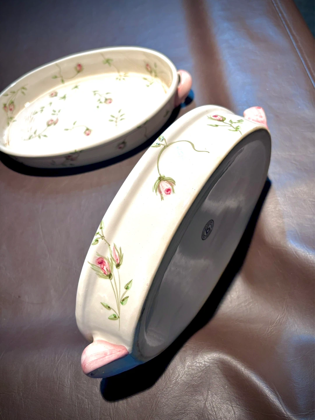 2 Ceramic Oval Baking Casserole Dishes - photo 2