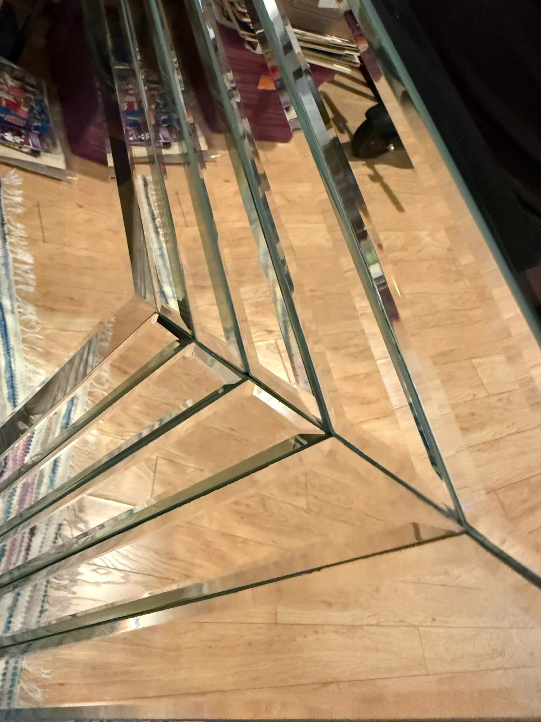 Uttermost Large Modern Mirrored Wall Mirror 32” Geometric - photo 3